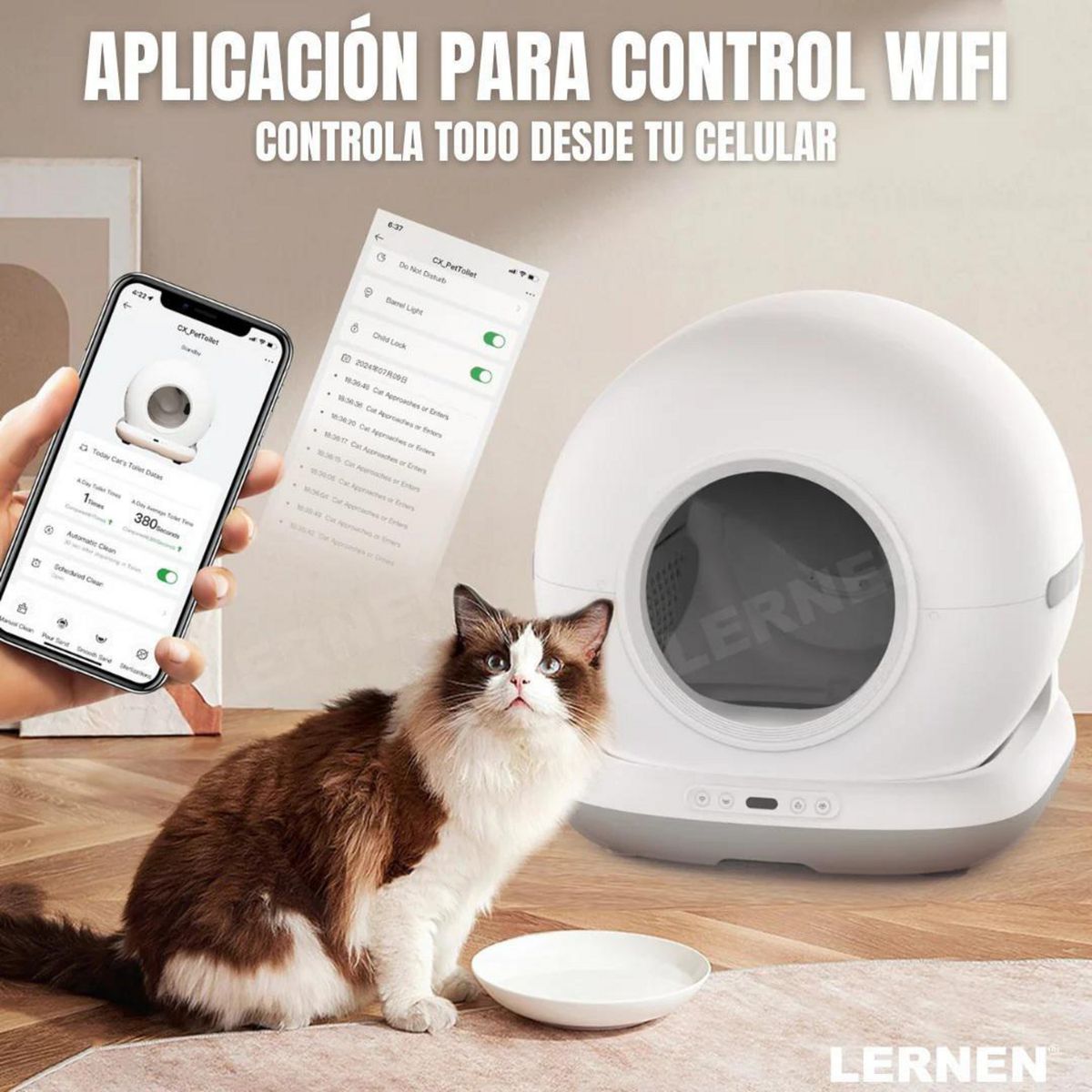 KERU - Arenero Inteligente para Gatos con Wifi y Aplicación