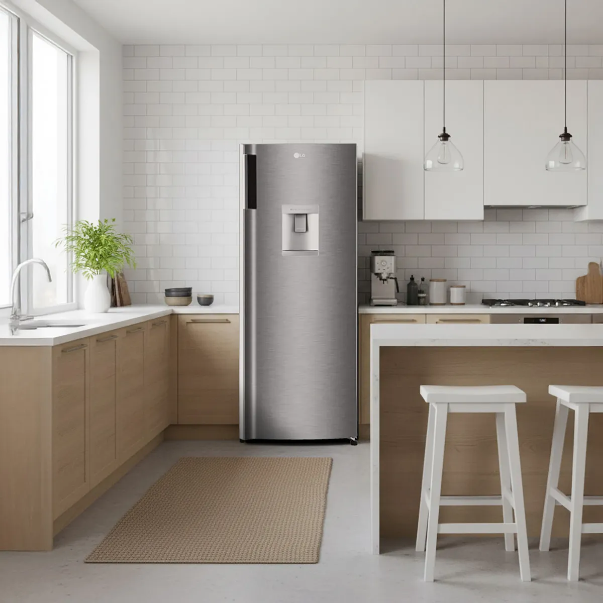LG - Refrigerador Single Door Semi Frost 195 Litros Acero con grafito oscuro CU21WPG