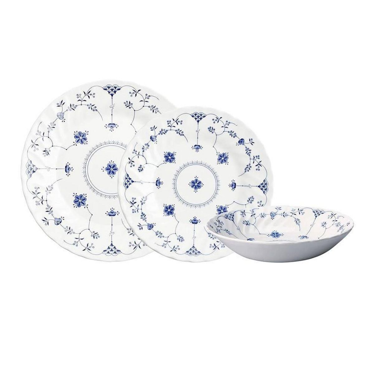 CHURCHILL - Juego de Loza 12 Piezas Cerámica Finlandia Blanco