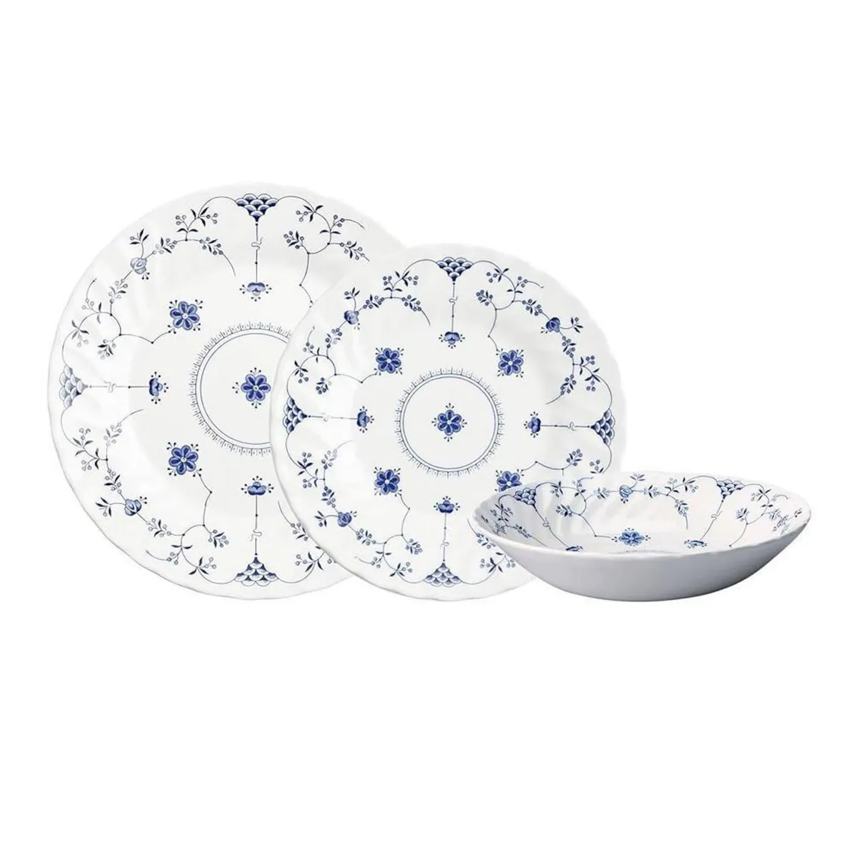 CHURCHILL - Juego de Loza 12 Piezas Cerámica Finlandia Blanco