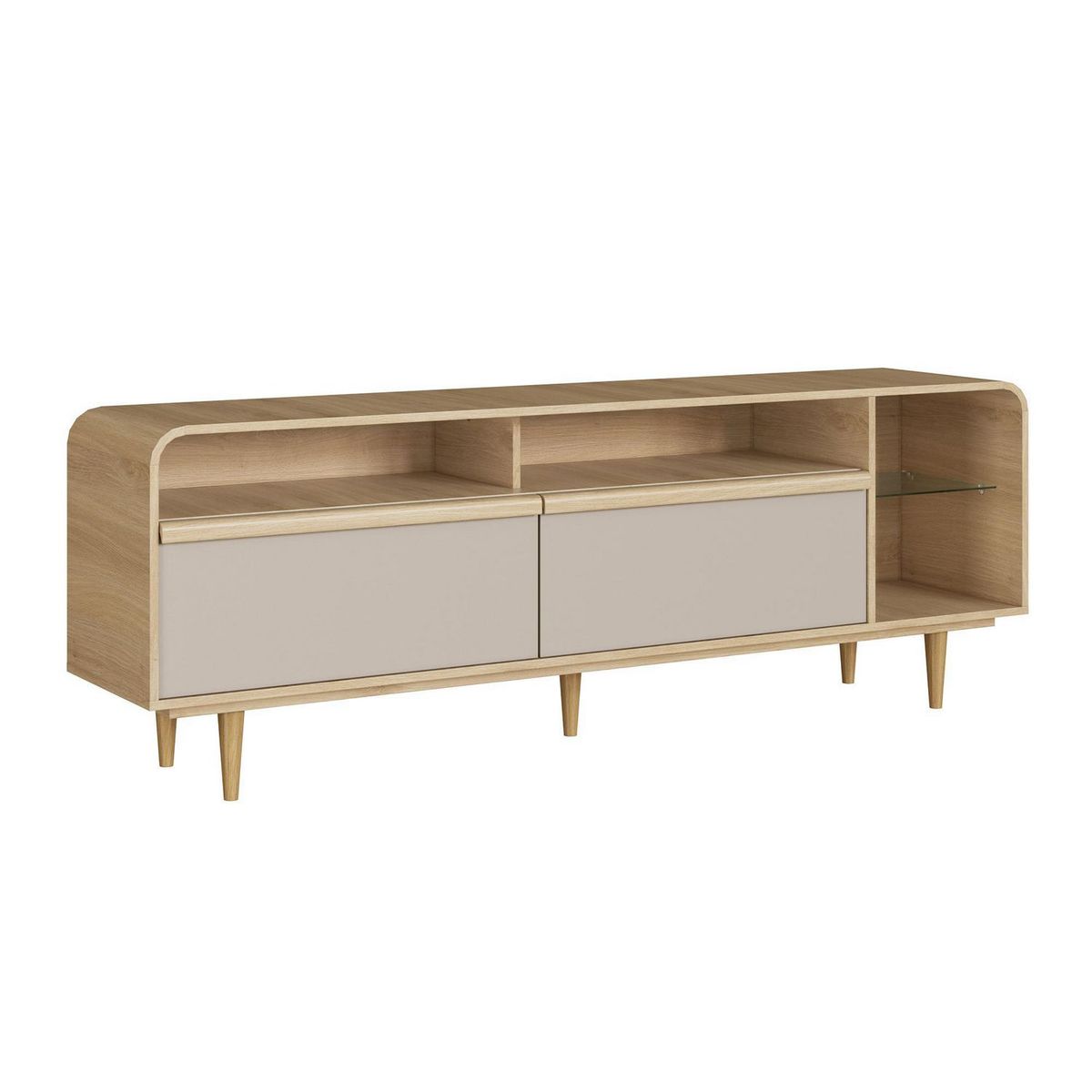 AMUV - Rack 75 " Viena Café y beige 180x45x39.3 cm