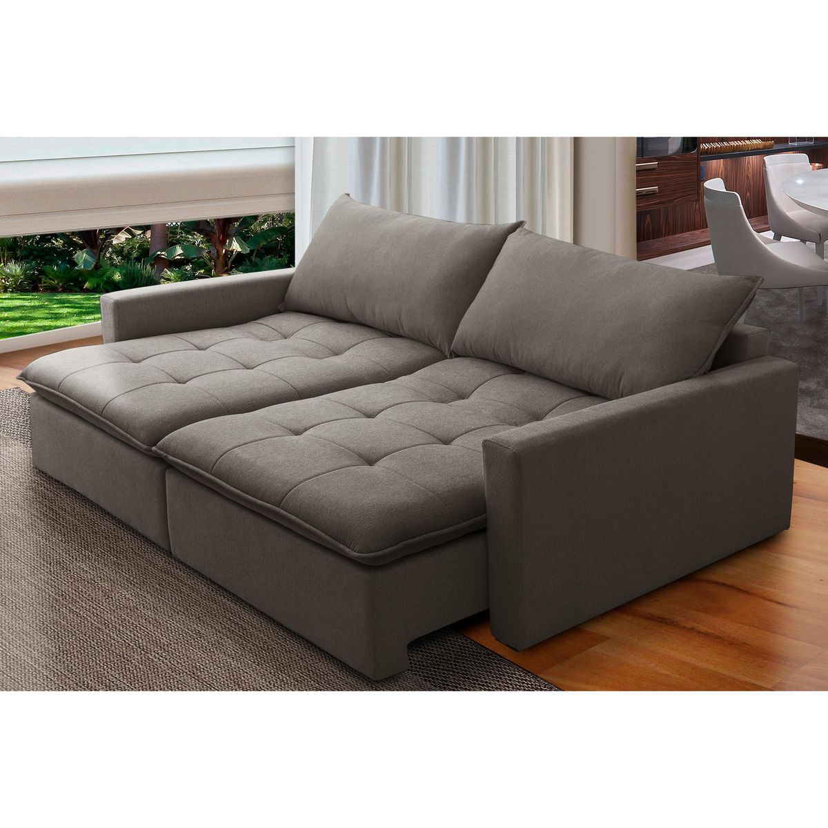AMUV - Sofá cama Capri Taupe 208x120x95 cm