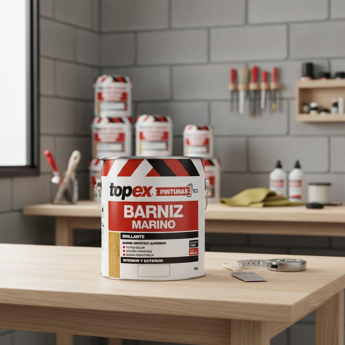 TOPEX - Barniz Marino Brillante 0.25 galón(es) Alerce