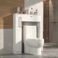 MOBILFRANK - Mueble Organizador Baño MDP 1 Nivel(es) 80x108x17 cm Blanco
