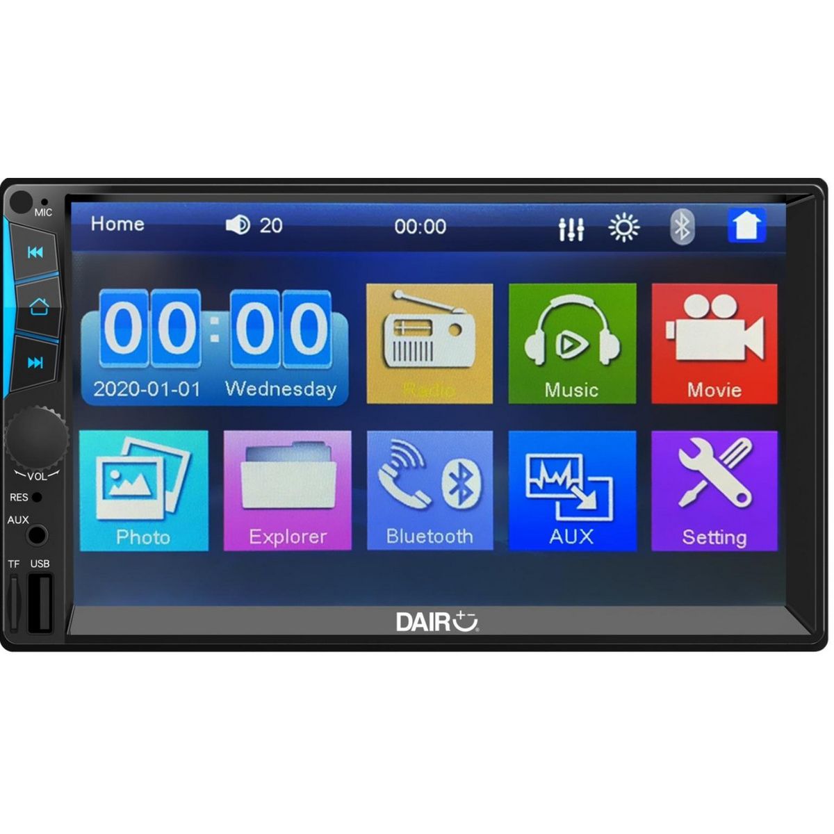 DAIRU - Radio Doble Din Dairu Bluetooth Touch Pantalla Táctil para Auto