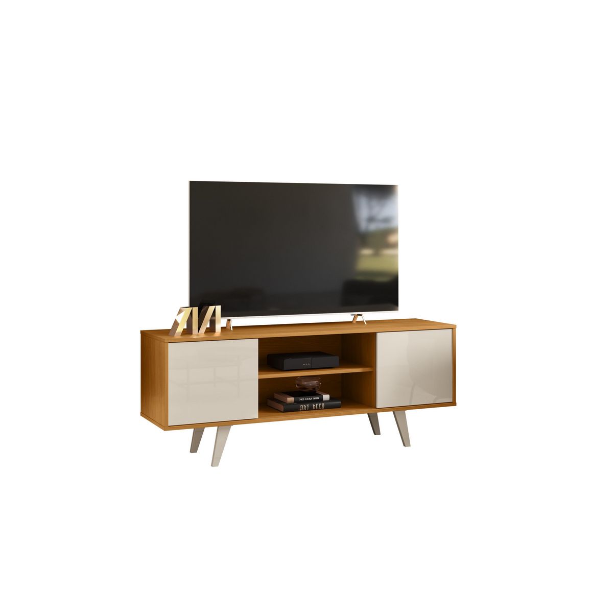 ALTAVISION - Rack TV 50 " Lisboa Cina Café/Blanco Off 136x54x36.5 cm