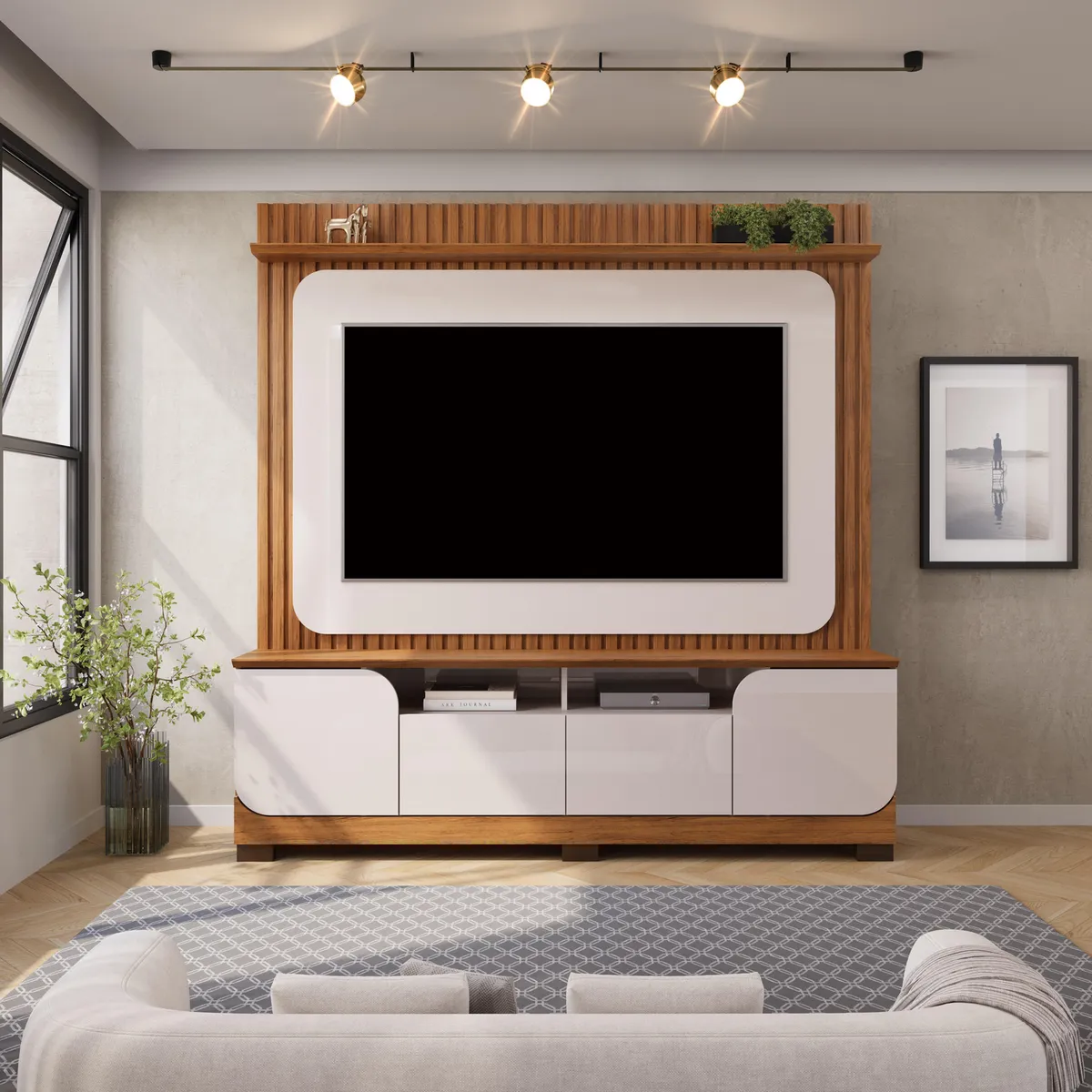 ALTAVISION - Home TV 65 " Vogue Freij Café/Blanco Off 182.5x188x42 cm