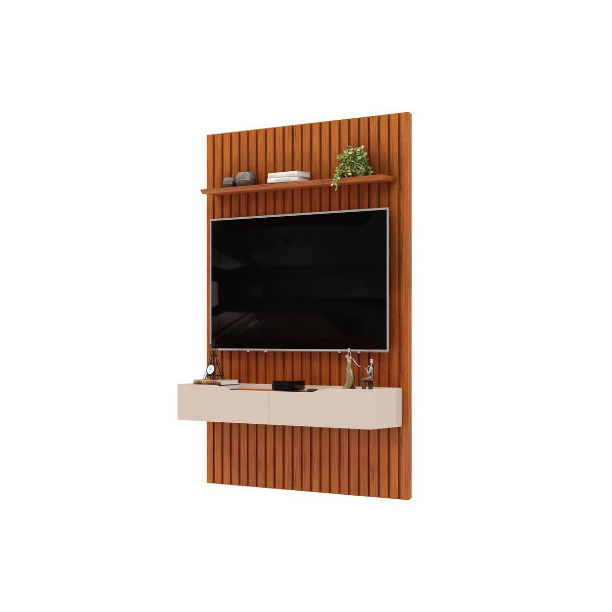 ALTAVISION - Panel TV 60 " Pratic 143 Café/Blanco Off 143.7x212x35.5 cm