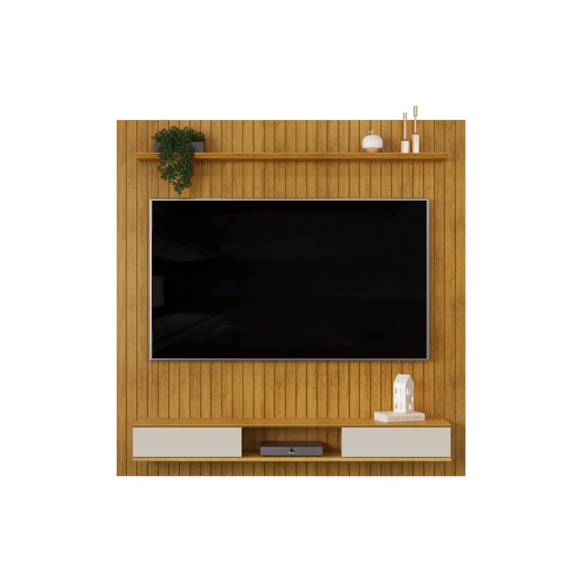 ALTAVISION - Panel TV 70 " Lexus Bali Gris Perla/Café 179x183x29.5 cm