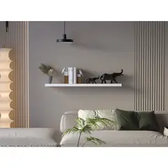 TUHOME - Repisa Melamina 1 Nivel(es) 120x3.8x25 cm Blanco