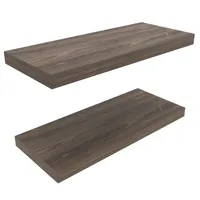 Repisa Melamina 1 Nivel(es) 80x3.8x25 cm Coñac