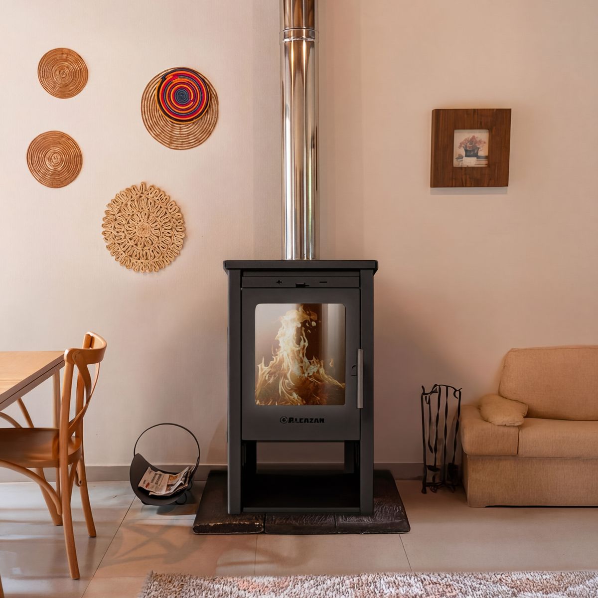 ALCAZAR - Estufa Leña Patagonia 380 Gris