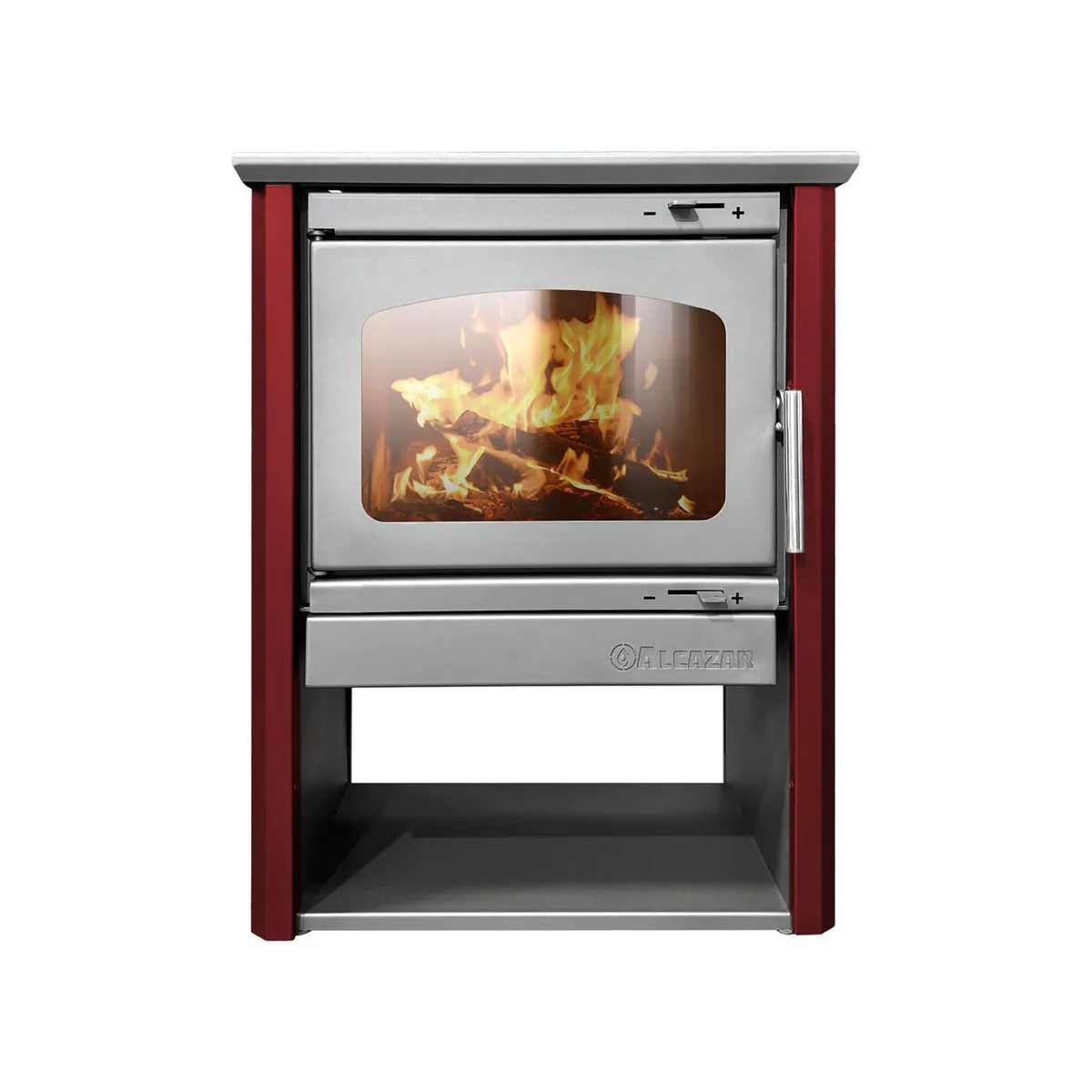 ALCAZAR - Estufa Leña Patagonia 600 Burdeo