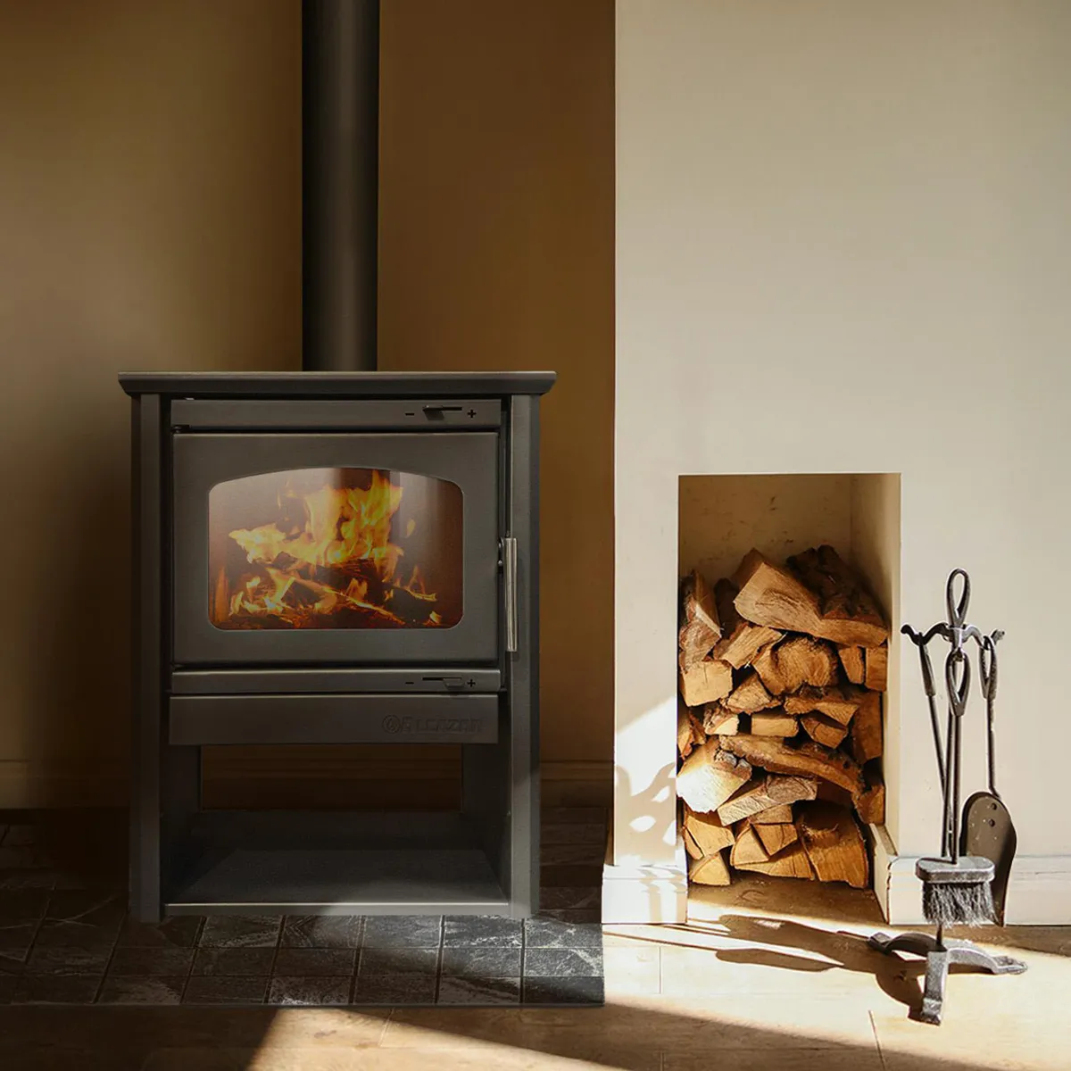 ALCAZAR - Estufa Leña Patagonia 600 Gris