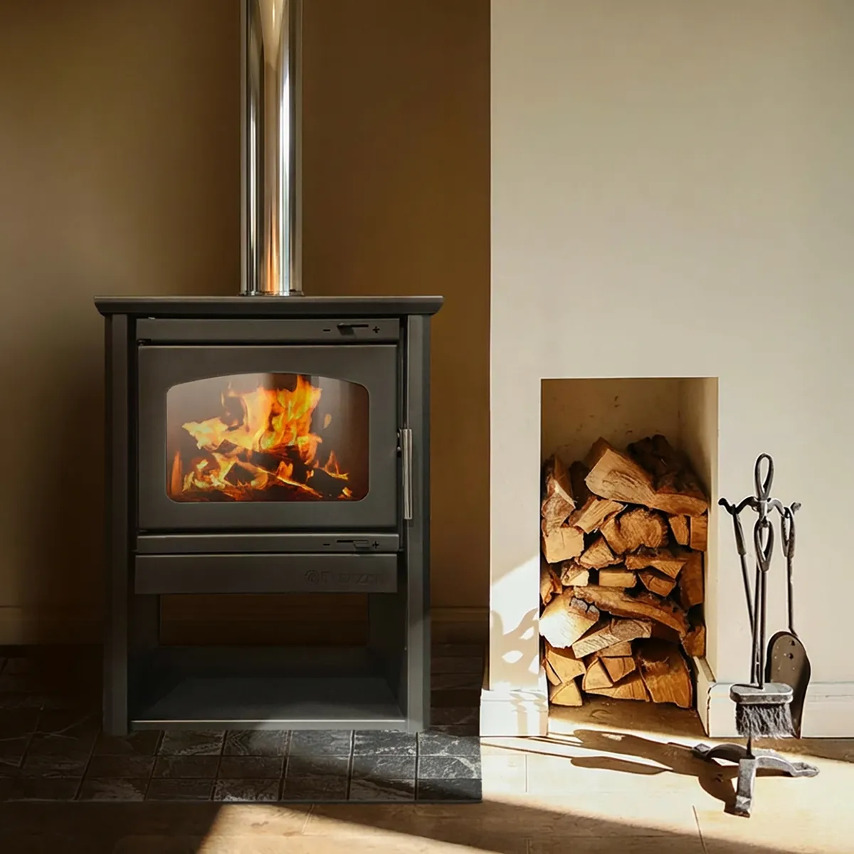 ALCAZAR - Estufa Leña Patagonia 600 Gris