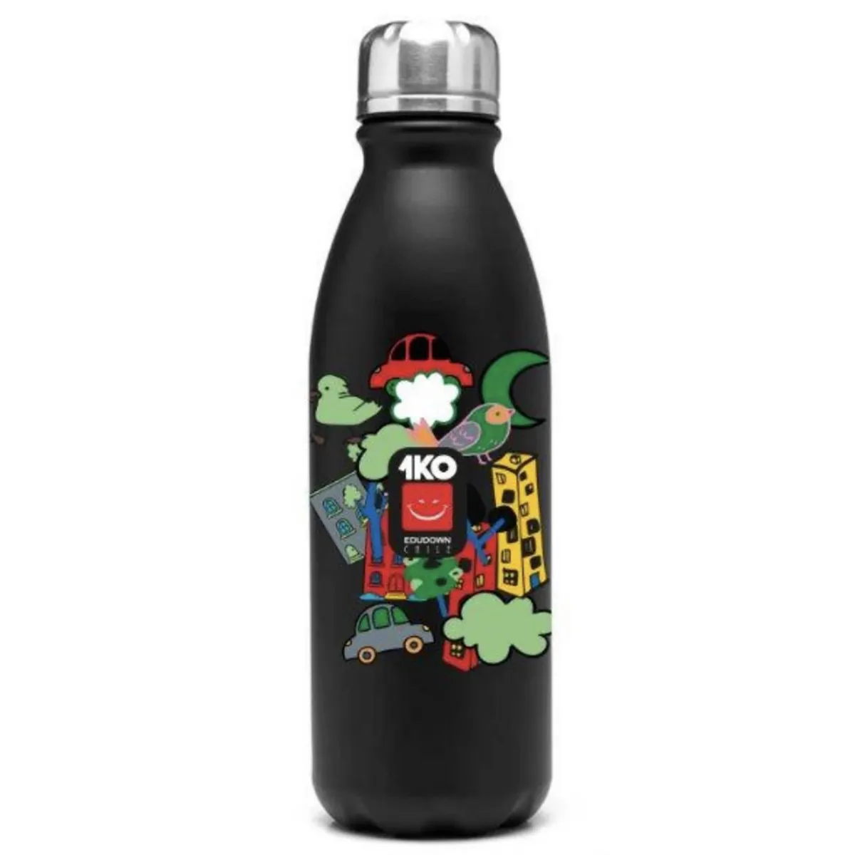 1KO - Botella 750 ml Aluminio Blanco/negro