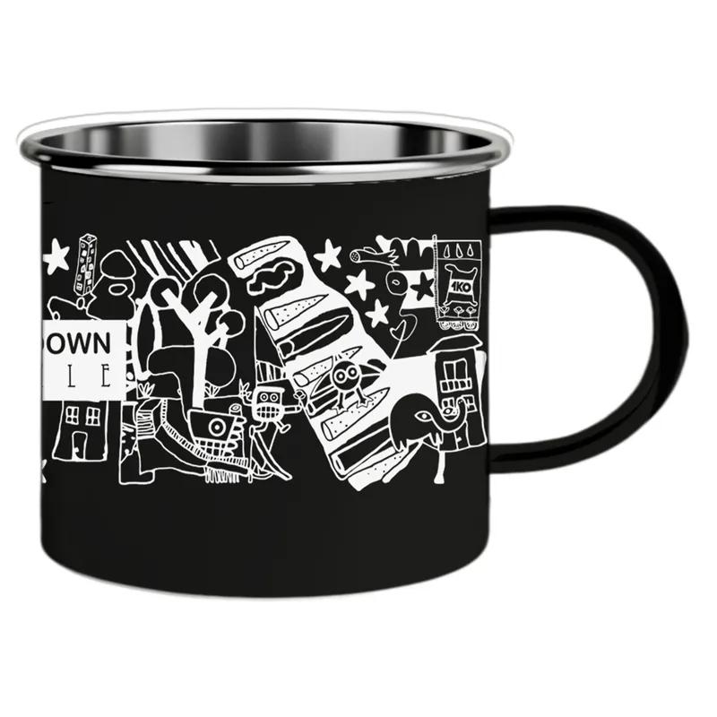 1KO - Tazón 450 ml Metal Blanco/negro