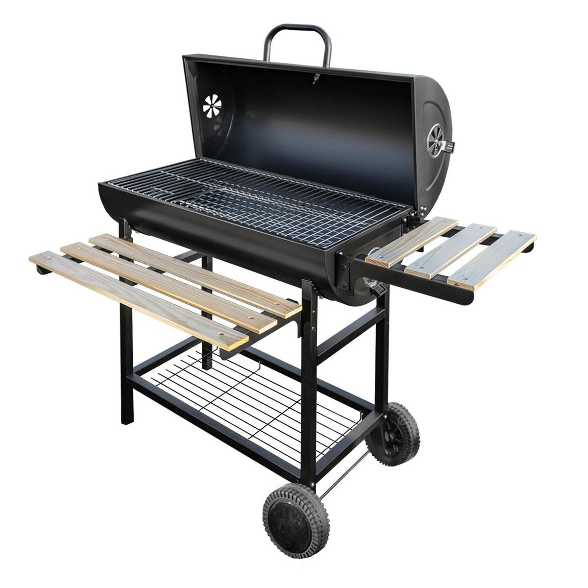 ALCAZAR - Parrilla a Carbón 2 Bandejas Laterales Acero