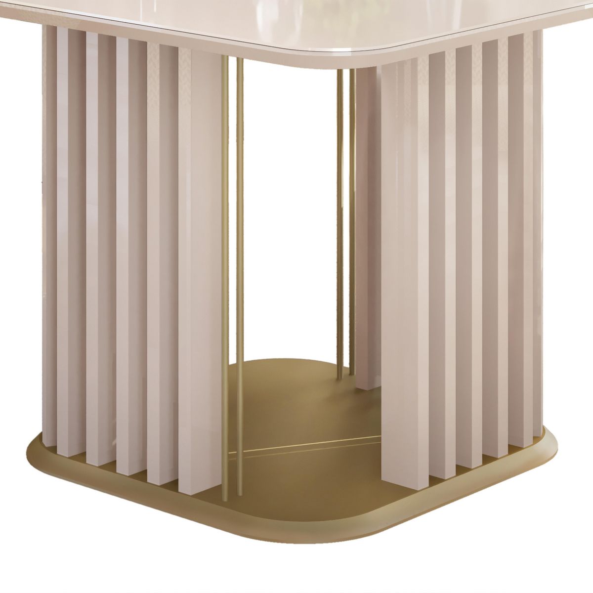 DI PORETTI - Juego de comedor Melissa 8 Sillas Mesa Cuadrada 136x136x80 cm Blanco