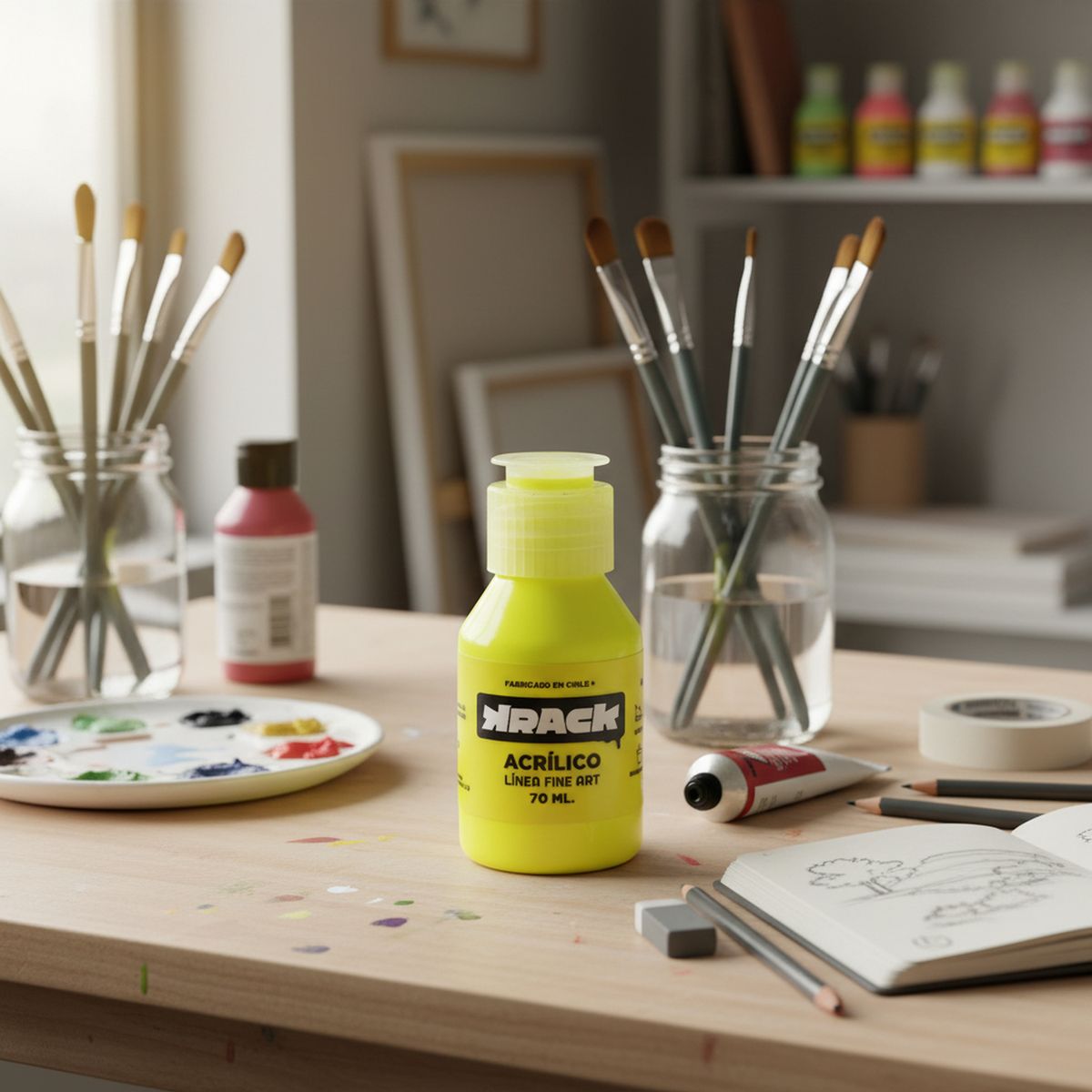 KRACK - Acrílico Flúor Amarillo Chaleco 0.07 l