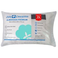 Pack 2 Almohadas de Microfibra para Dormir 50x70 cm