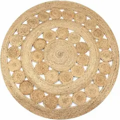 DECOGREEN - Alfombra Redonda Delhi 122x122 cm Fibra Natural