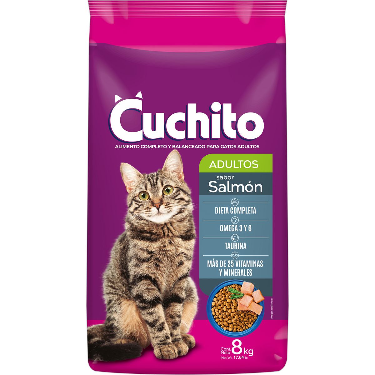 CUCHITO - Alimento Seco para Gato Adulto Salmón 8 kg