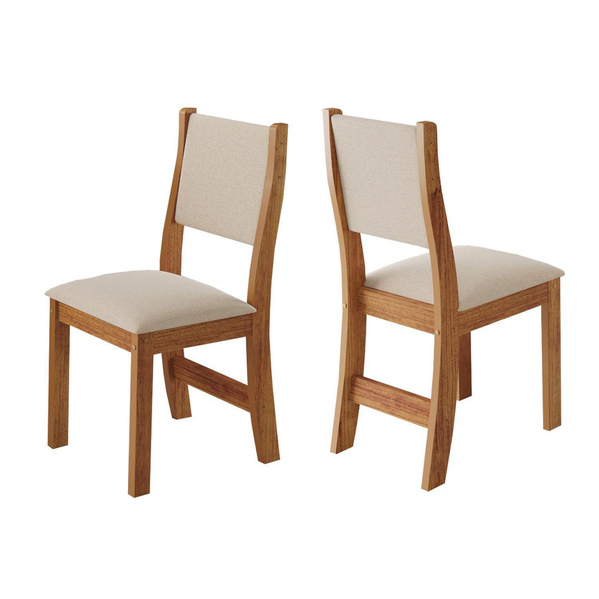 ALTAVISION - Juego de comedor Palace 4 Sillas Mesa Rectangular 110x75.6x75 cm Café claro