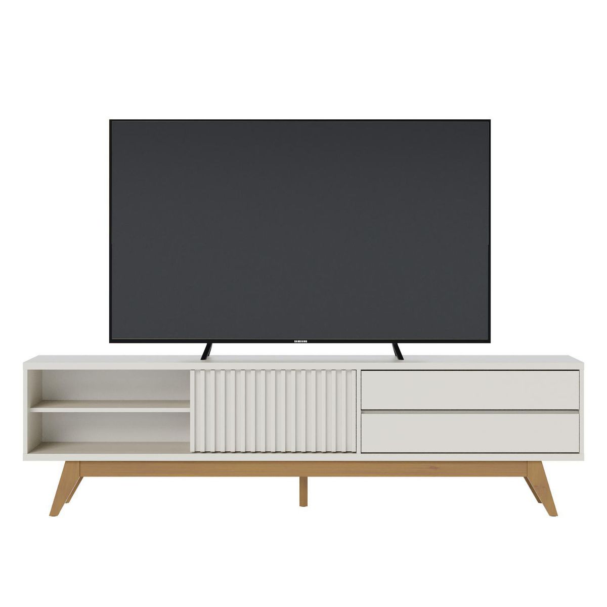 ONESSTA - Rack TV 75 " Venezza OFF White/Freijo 200x55.2x37.3 cm