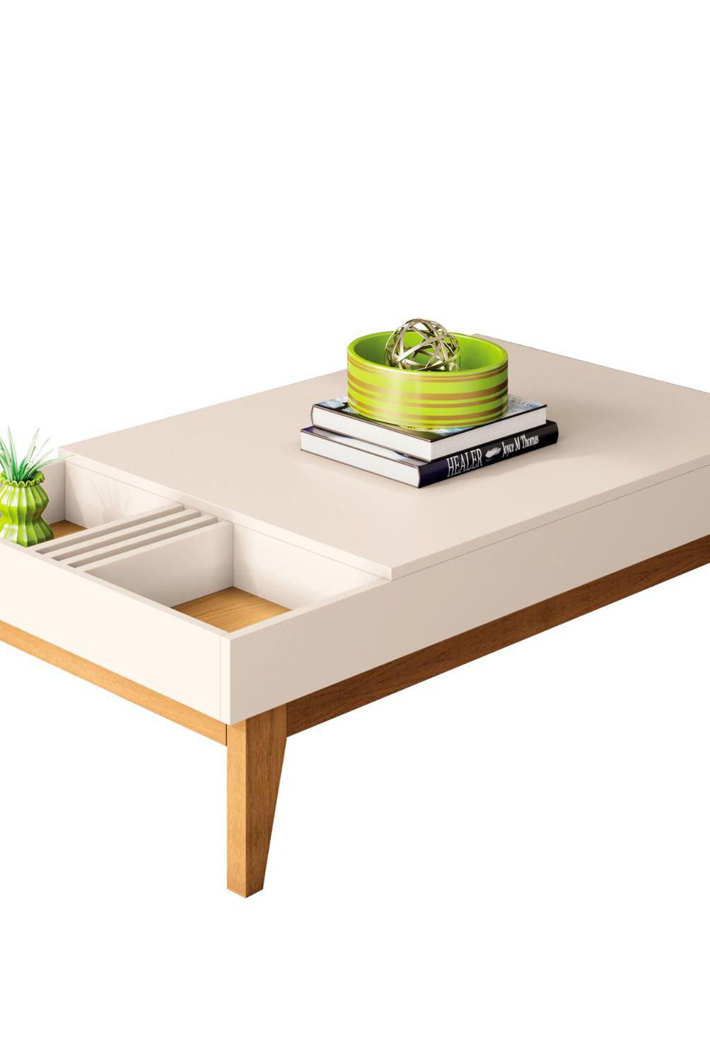 ONESSTA - Mesa de centro Vitta OFF White 60x117x32 cm