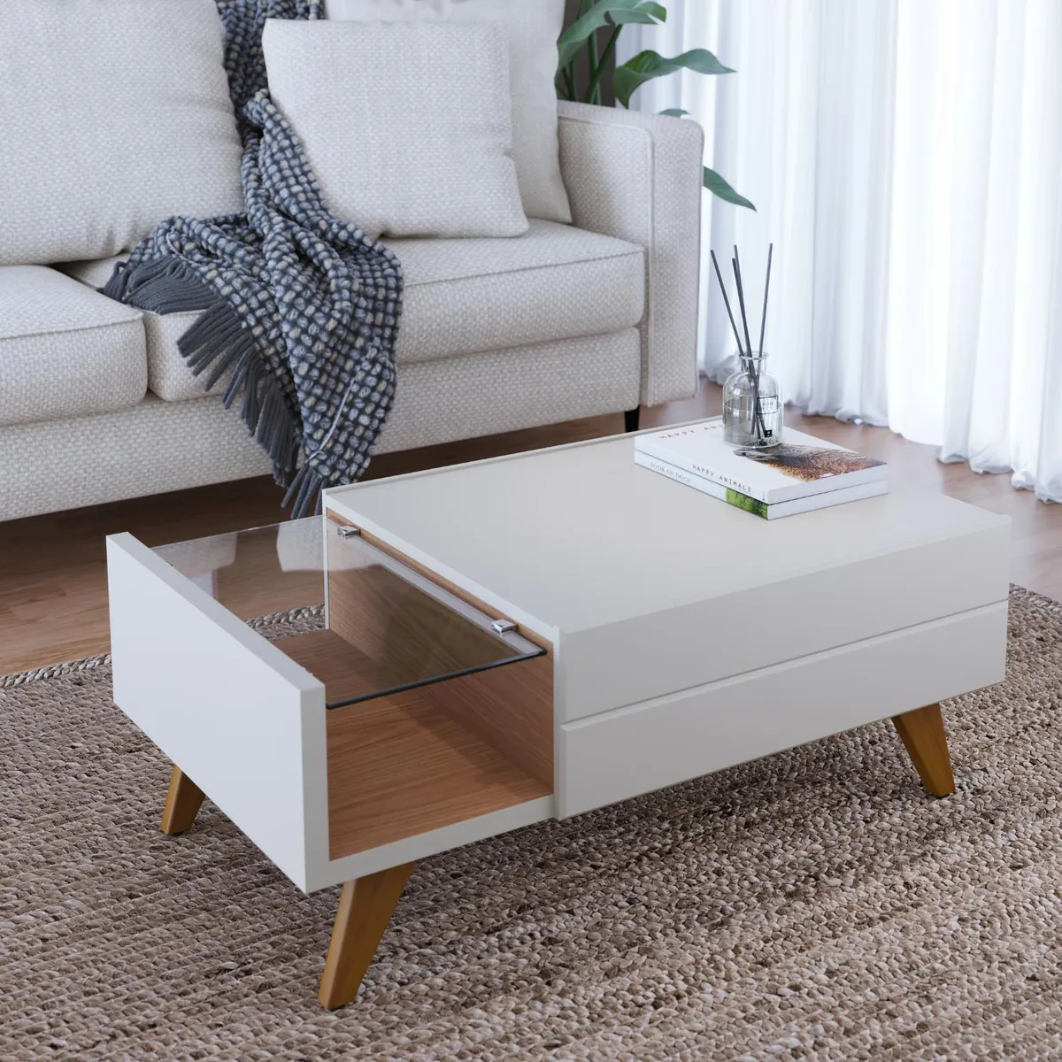 ONESSTA - Mesa de centro Norona OFF White 54x90x35.6 cm