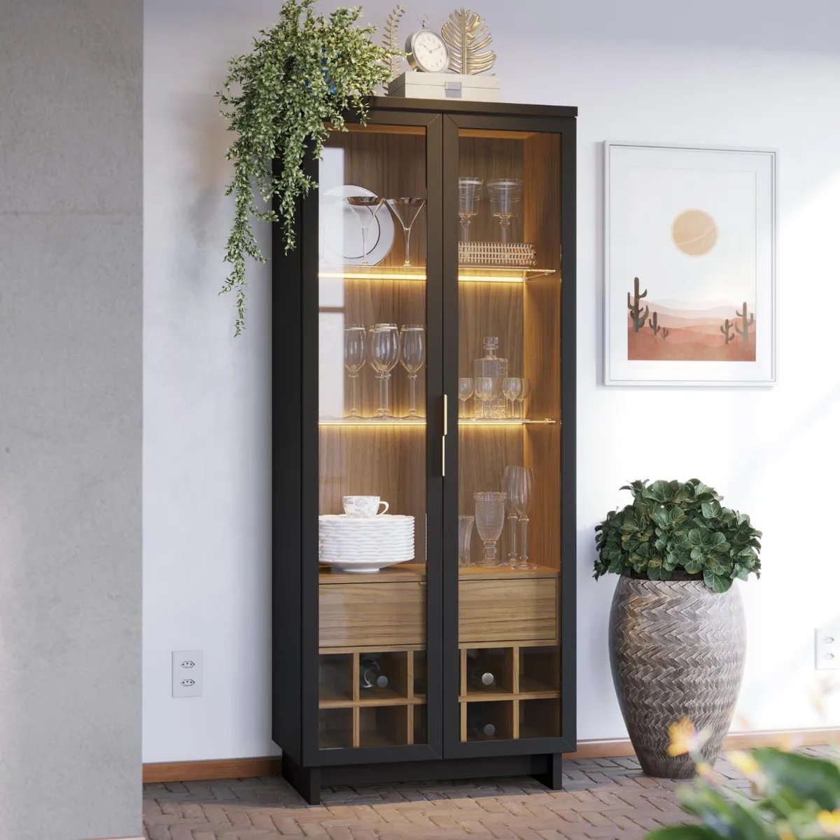 ONESSTA - Cristalera Guanabara preto/noce