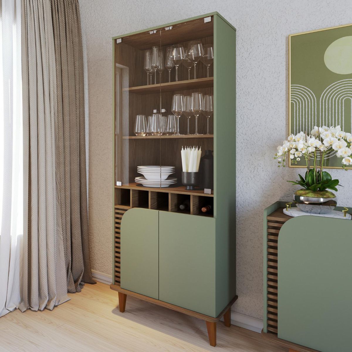 ONESSTA - Cristalera Jurere almendra/verde