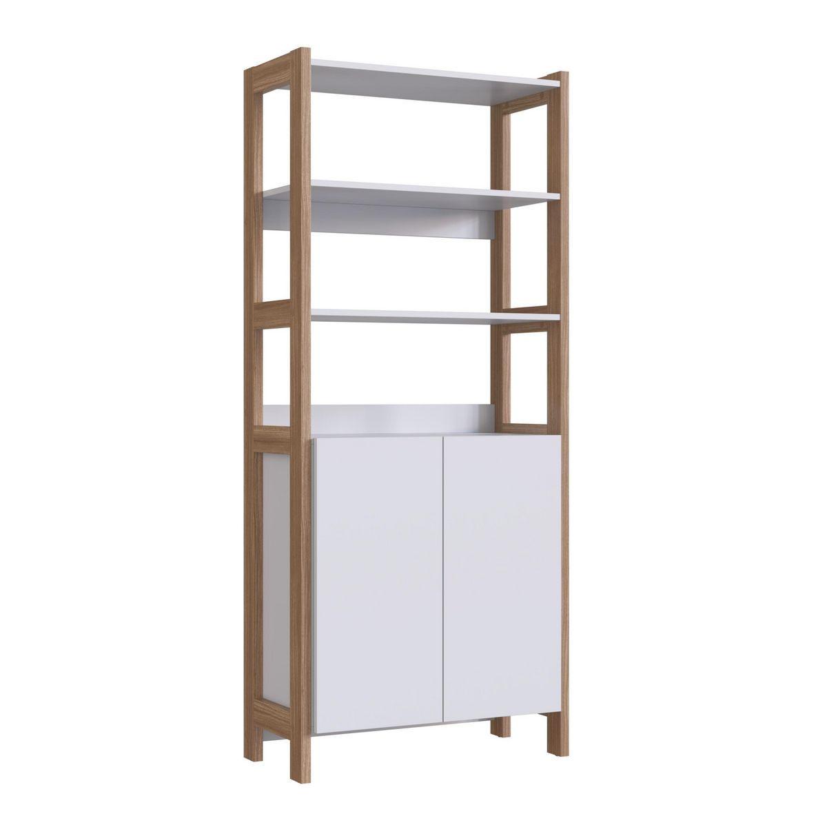 BE DESIGN - Estante 3 Nivel(es) 73x170.5x35 cm Blanco castaño