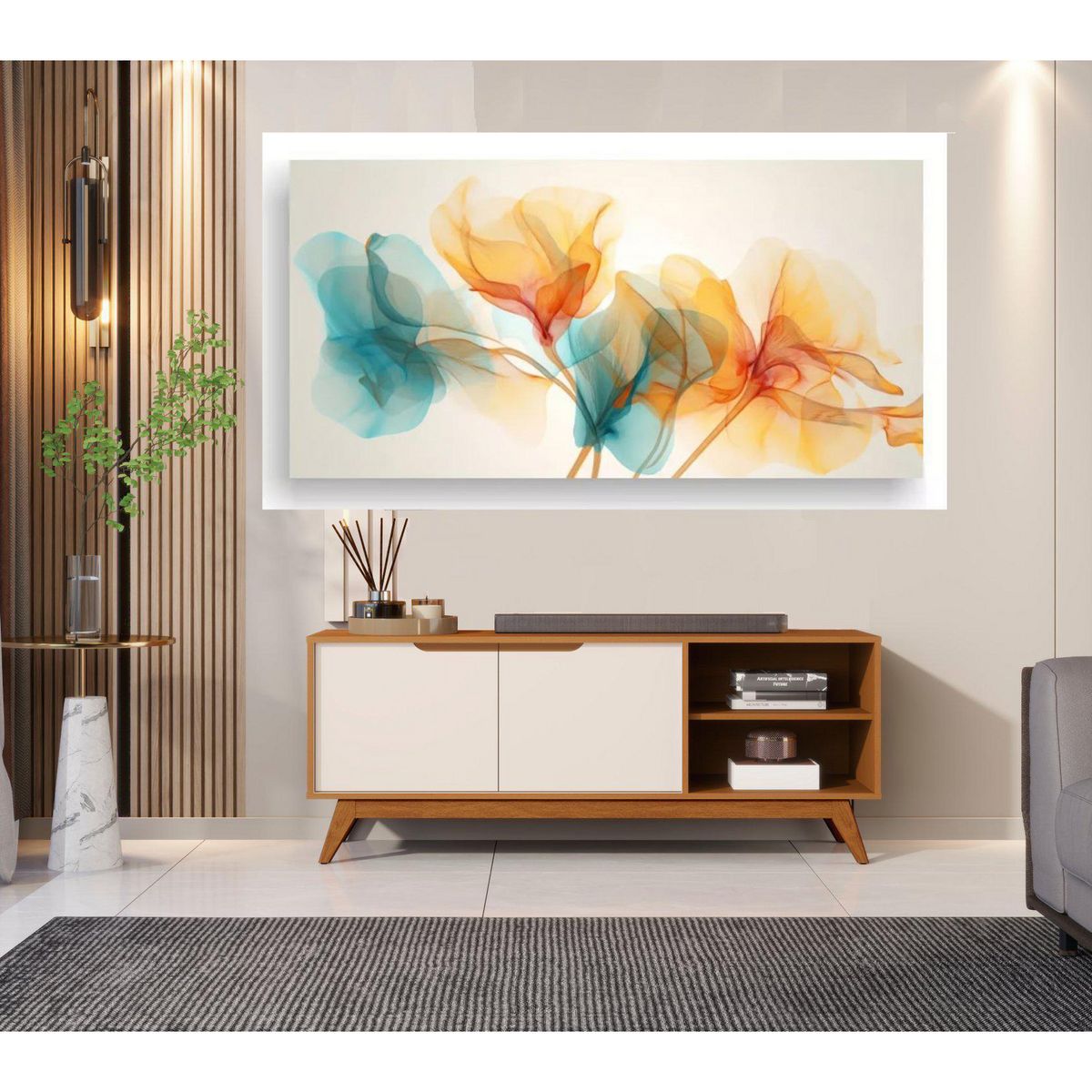 BE DESIGN - Rack TV 50 " 32762 Caramelo perla 140x54.5x43 cm