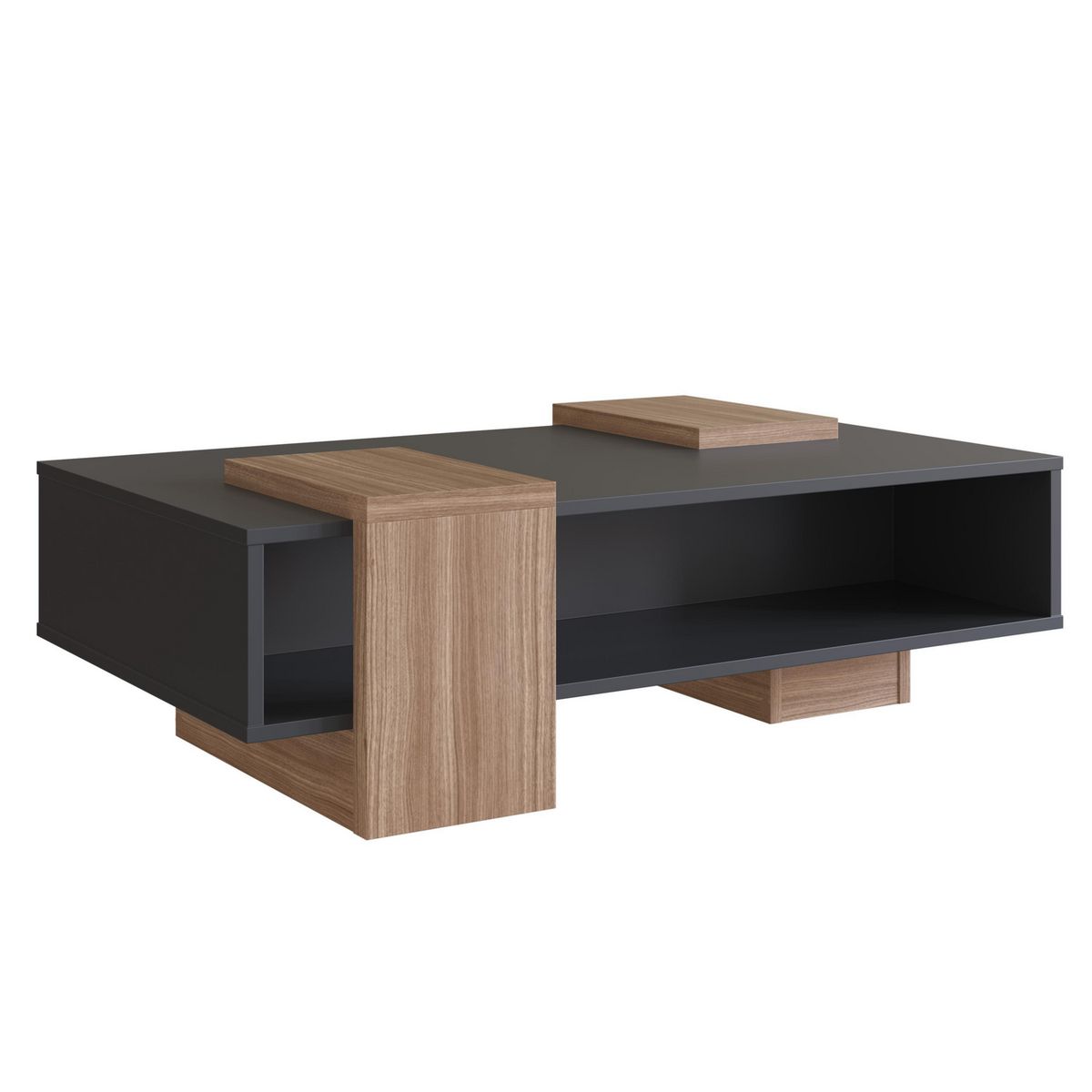 BE DESIGN - Mesa de centro B93.089 Negro castaño 52.5x93x32.5 cm