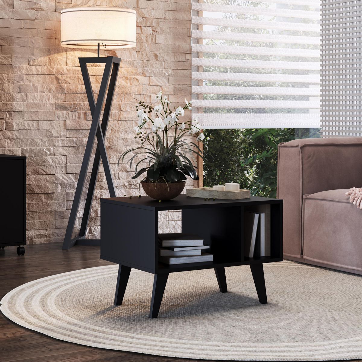 BE DESIGN - Mesa de centro B60.065 Negro 44.8x60x43 cm