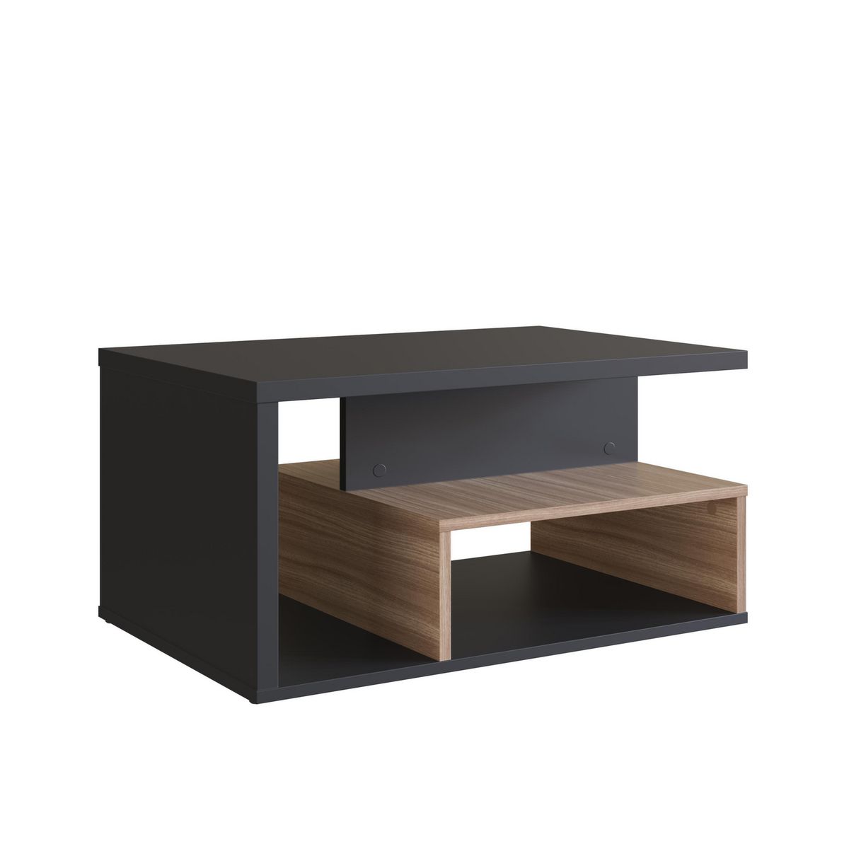 BE DESIGN - Mesa de centro B92.089 Negro castaño 45x67.5x37.5 cm
