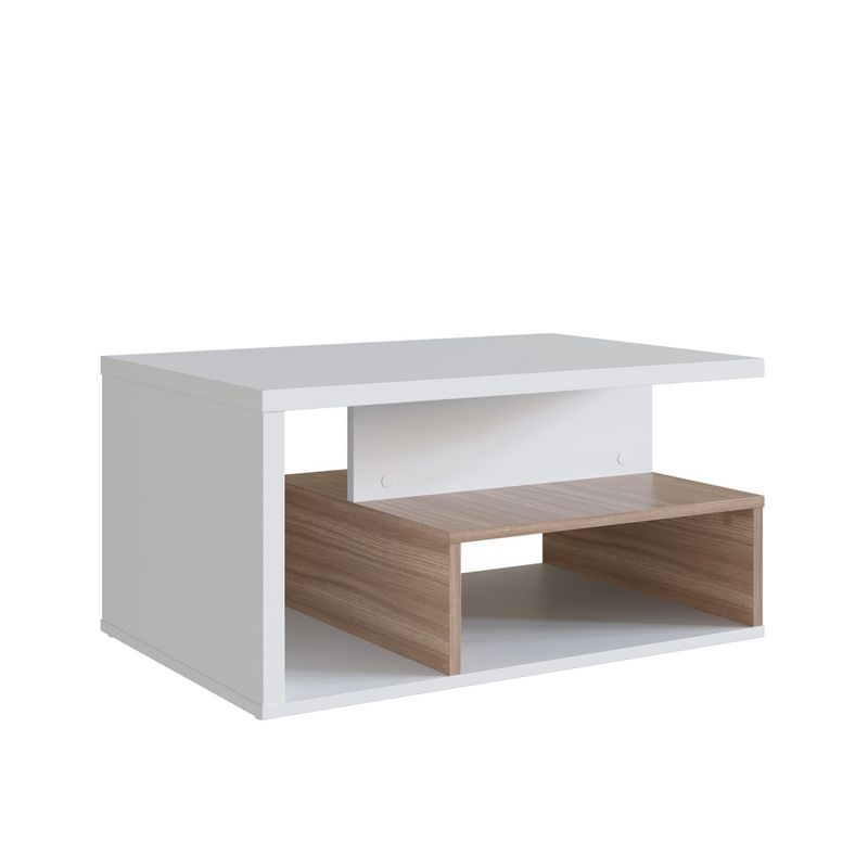 BE DESIGN - Mesa de centro B92.087 Blanco castaño 45x67.5x37.5 cm