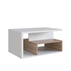 BE DESIGN - Mesa de centro B92.087 Blanco castaño 45x67.5x37.5 cm