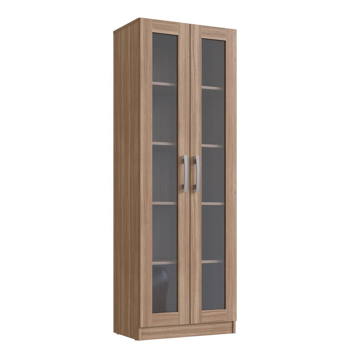 BE DESIGN - Vitrina castaño 2 puertas vidrio Moveli