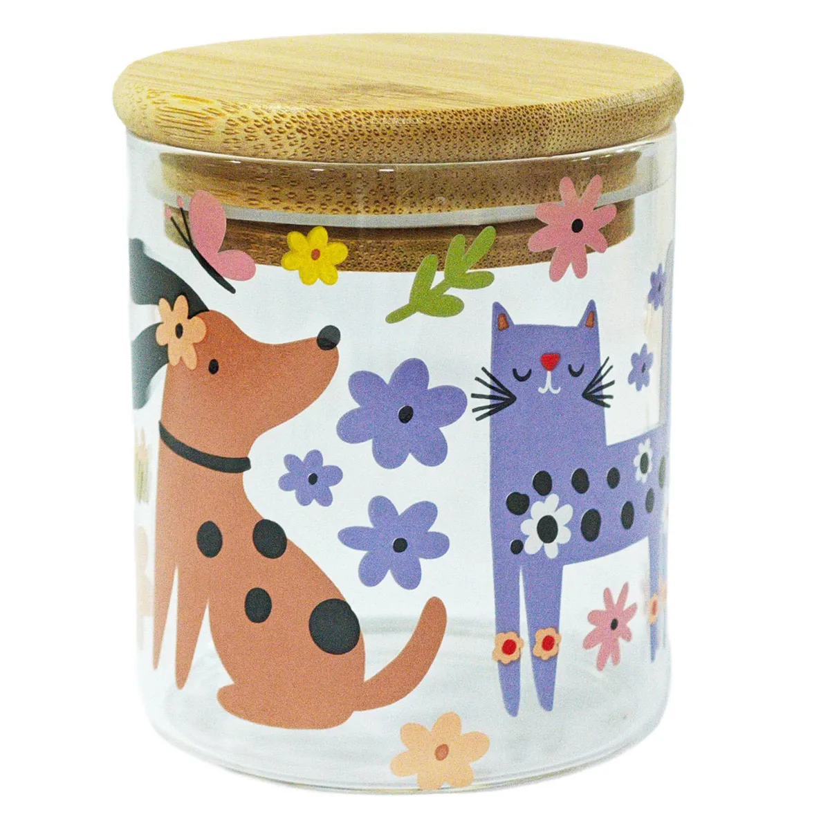 JUST HOME COLLECTION - Frasco con Diseño Mascotas Vidrio 250 ml