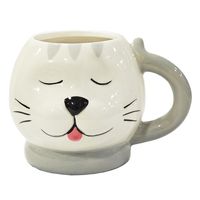 Taza 450 ml Cerámica Formas Mascotas Blanco