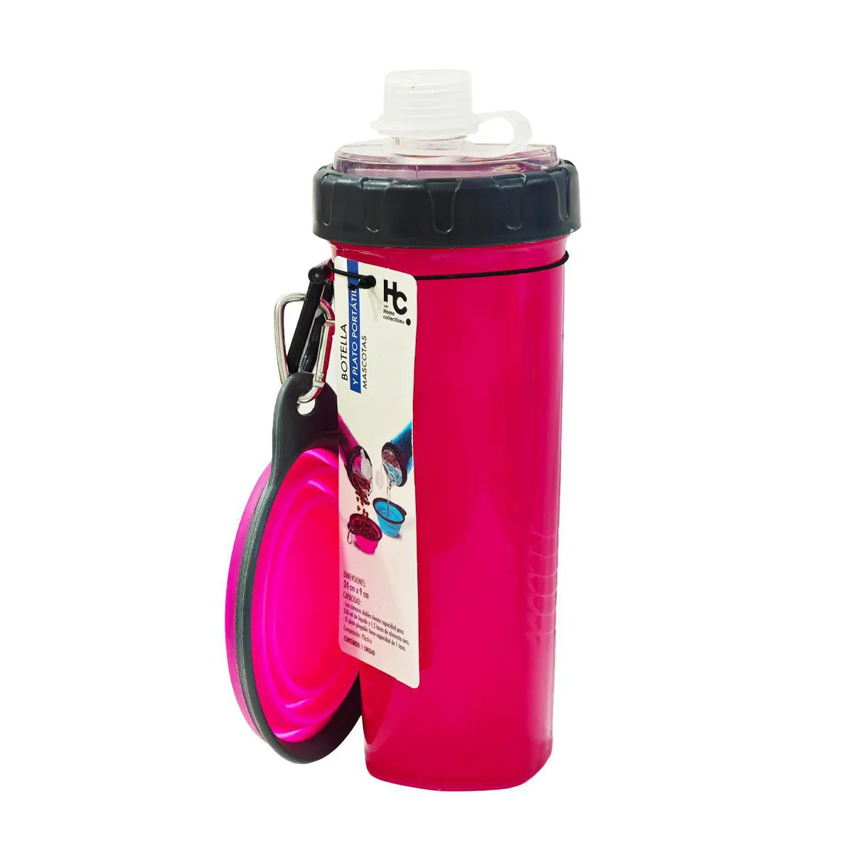 JUST HOME COLLECTION - Botella y plato portatil mascotas