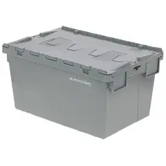 WENCO - Caja Logística Abisagrada 60x31.5x40 cm 56 l Gris