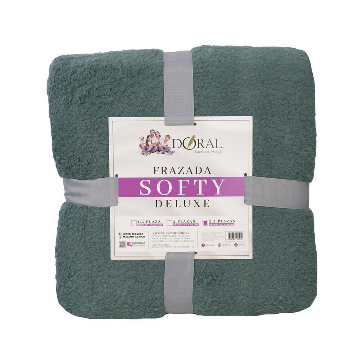 DORAL - Frazada Deluxe King Verde