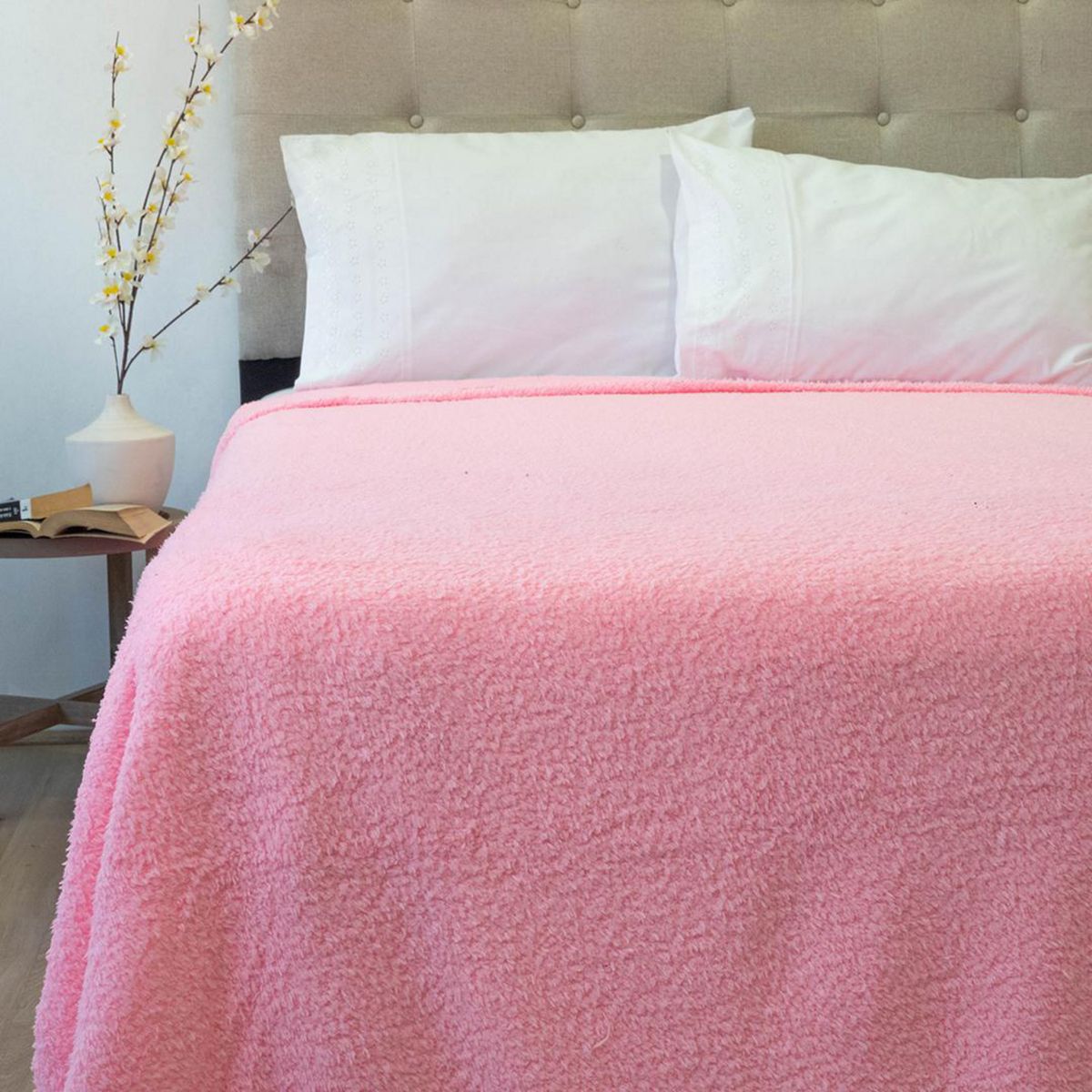 DORAL - Frazada Deluxe King Rosado