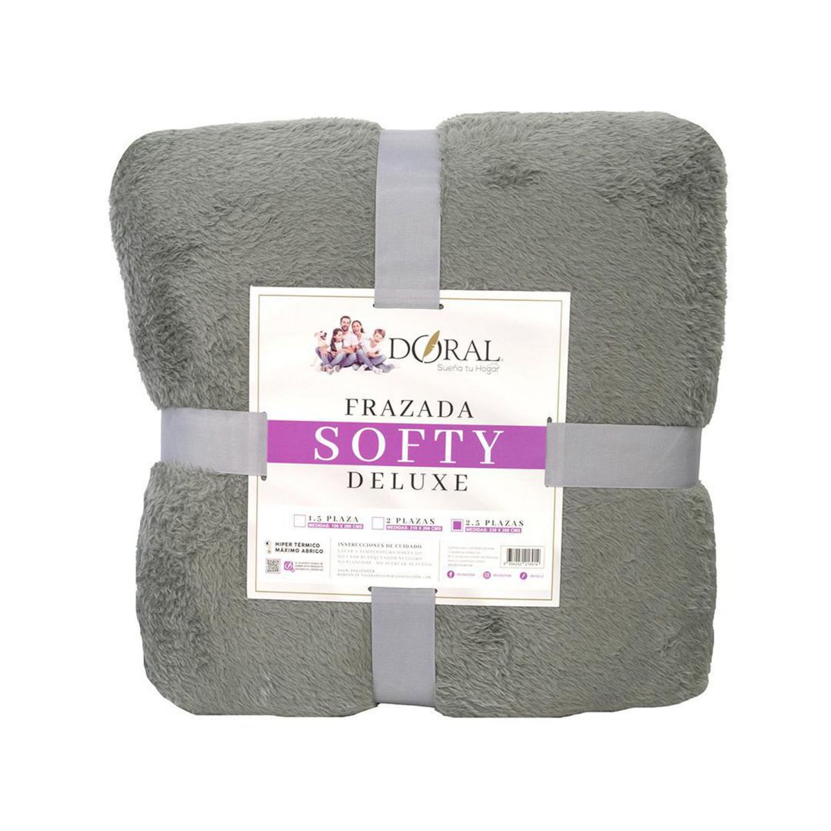 DORAL - Frazada Deluxe King Gris