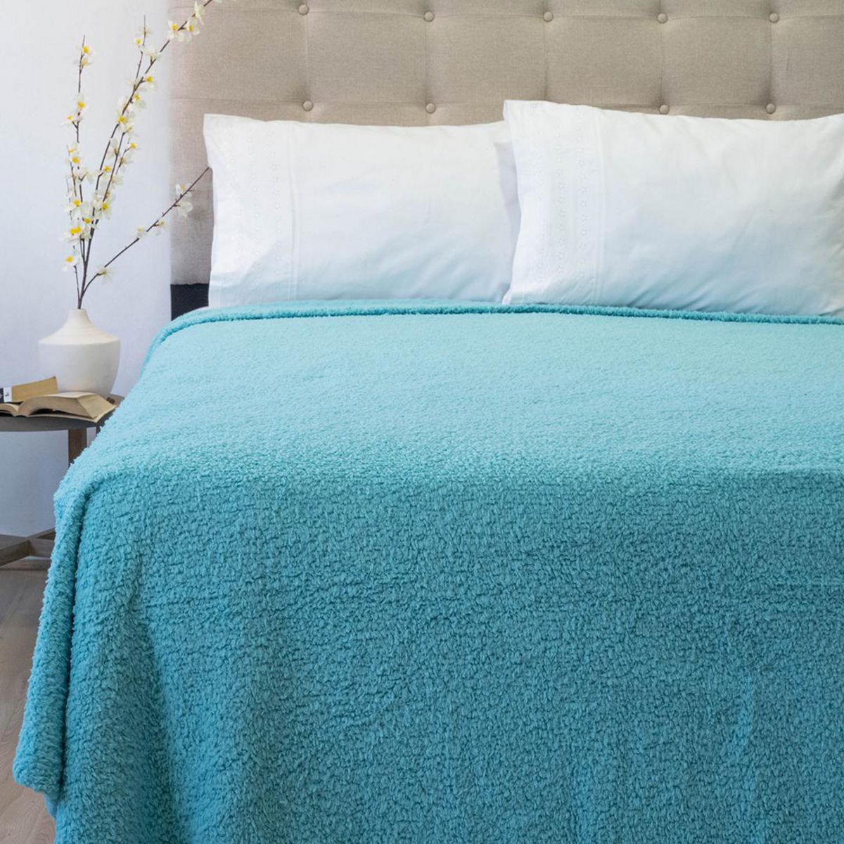 DORAL - Frazada Deluxe King Turquesa