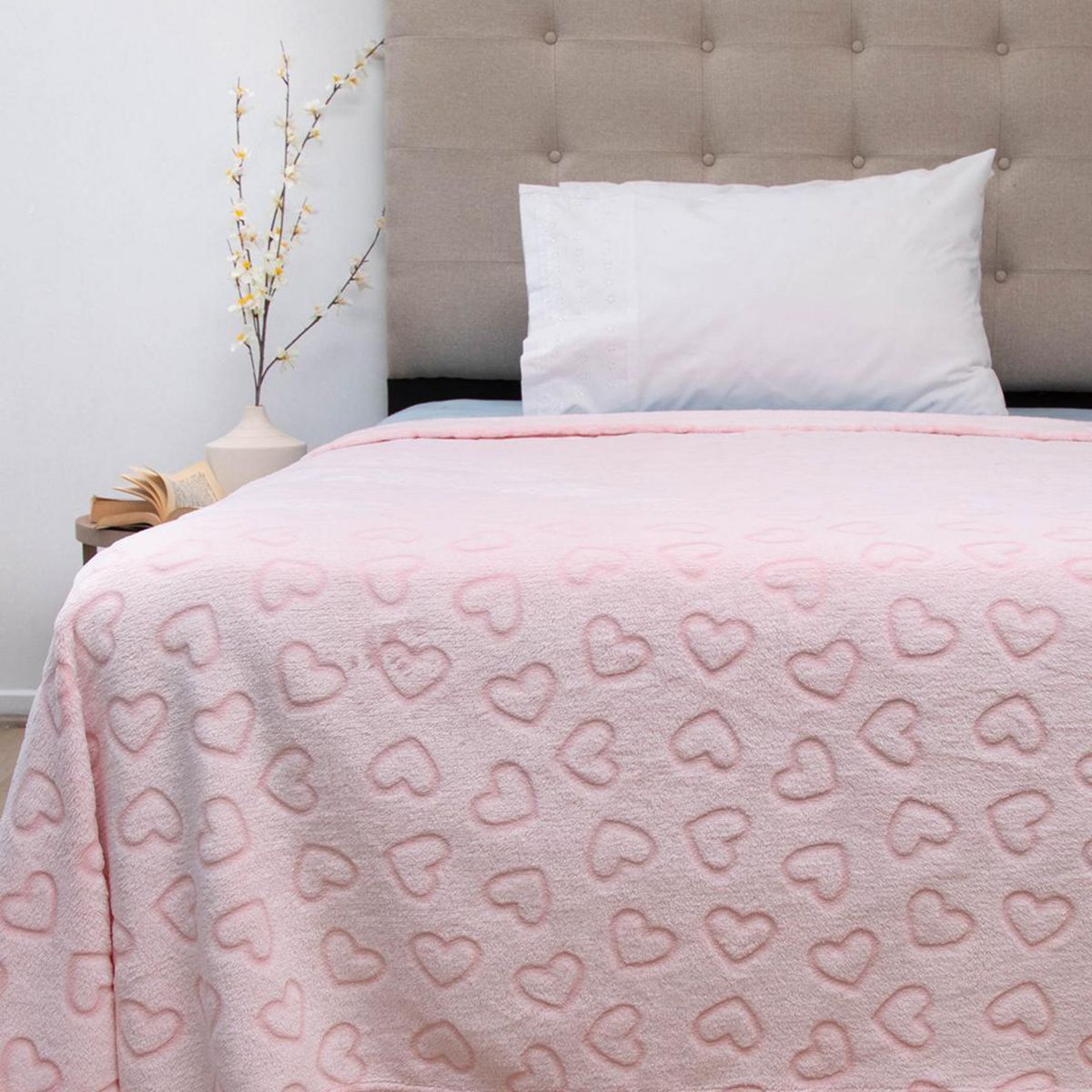 DORAL - Frazada Deluxe 1.5 plazas Rosado